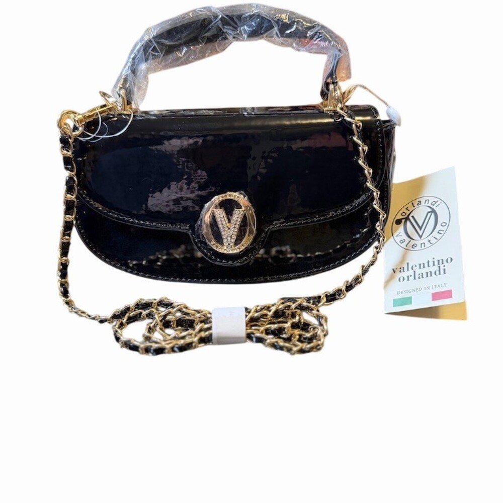 Valentino Orlandi Black Top Handle/ Crossbody Bag BNWT